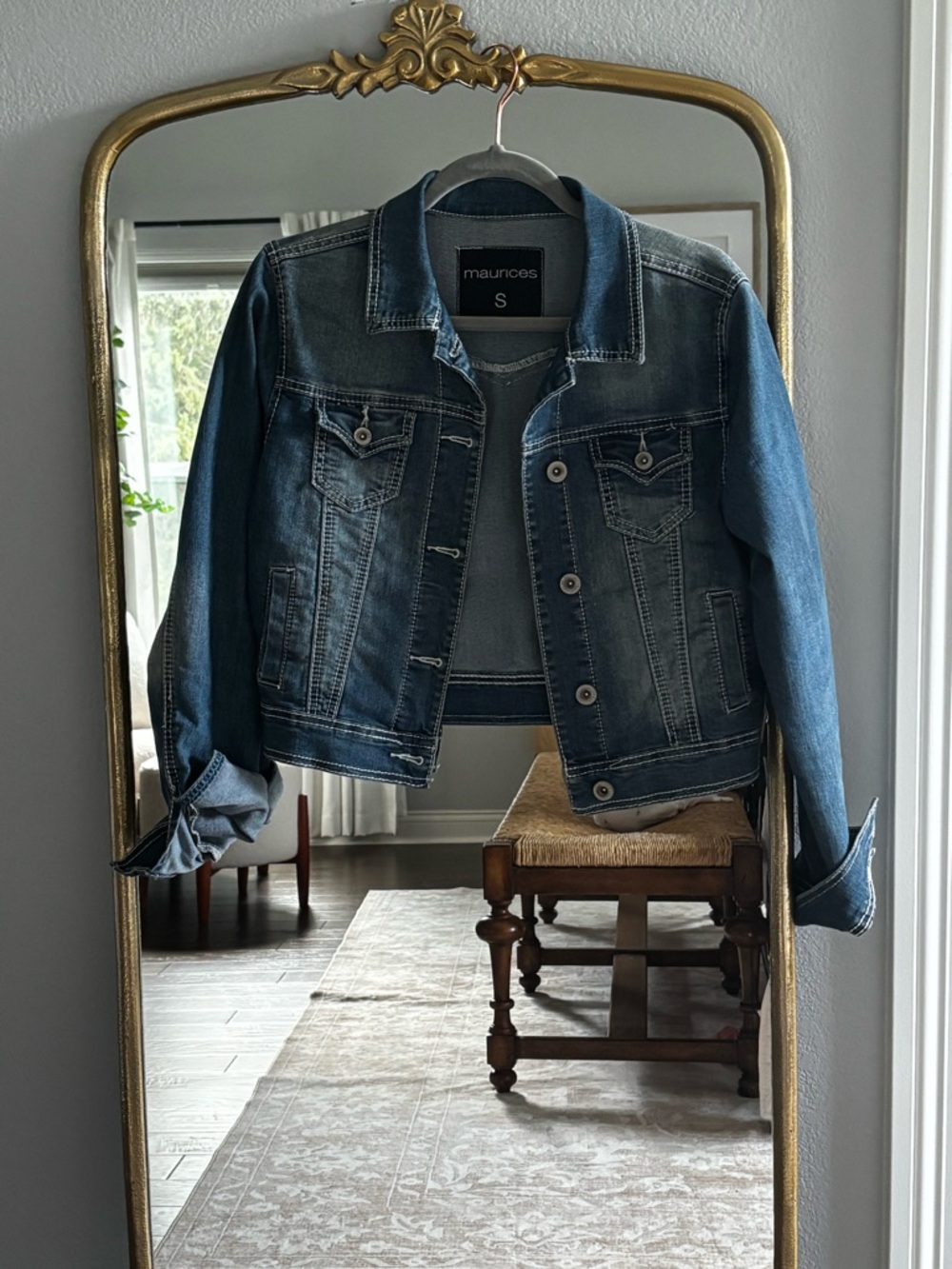 Maurices Dark and Medium Blue Denim Jacket